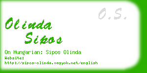 olinda sipos business card